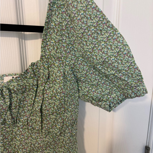 Green Patterned Mini Dress - Picture 4 of 6